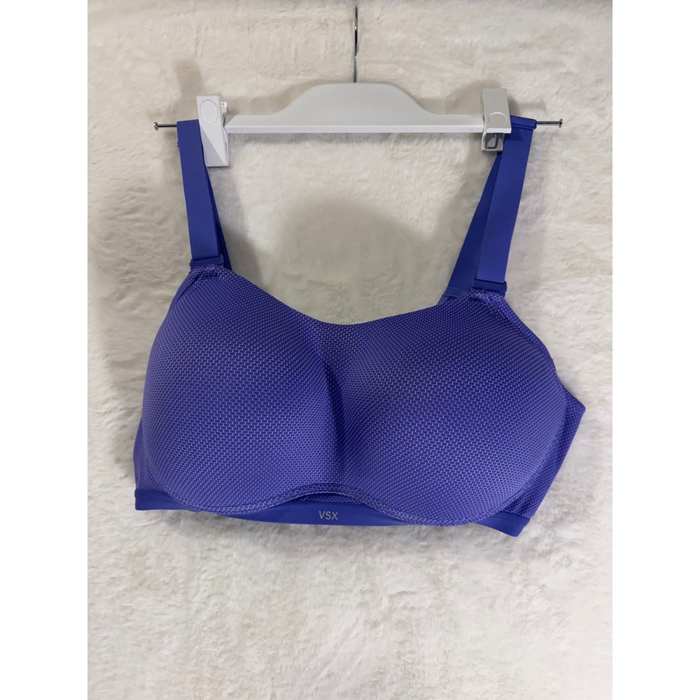 Victoria's Secret VSX Sport‎ Bra Womens 36D Purple High Impact Molded Cup Mesh
